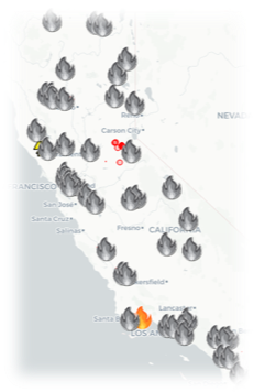 Map: California fires in 2019